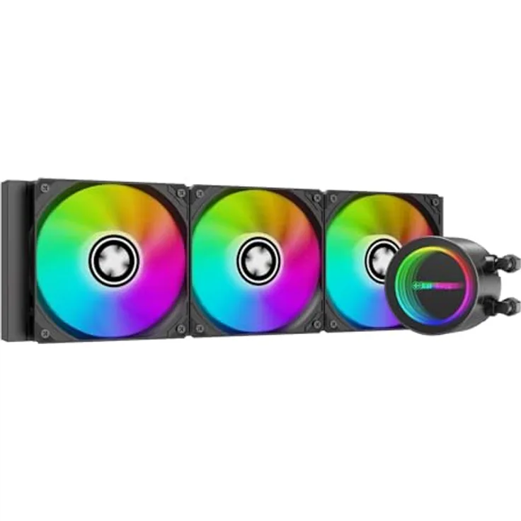 Xilence LiQuRizer LQ360PRO ARGB, CPU Wasserkühler mit 76 cfm Luftstrom, 3x 120 mm Lüftern und Infinity-Mirror-Design, Mehrfarbig