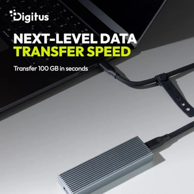 DIGITUS USB-C Kabel USB4 Version 2.0, 1.5 m Typ-C zu Typ-C, 16K Videoauflösung, 80 Gbit/s, PD 3.1 240W, flexibler Silikonmantel mit Knickschutz, Soft-Touch, Schwarz – Bild 5