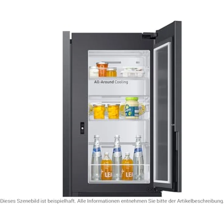 Samsung Side-by-Side mit Food Showcase-Tür und Wassertank, 628 L Premium Black Steel – Bild 7