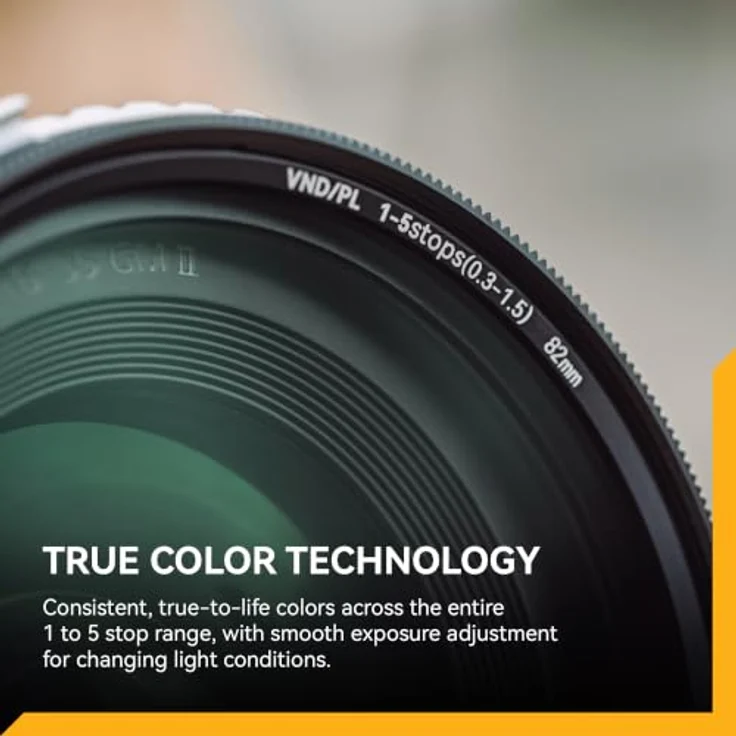 NiSi True Color VND/PL 1-5 Stops 49mm, Kombinationsfilter für Lichtreduktion und Reflexionskontrolle – Bild 3