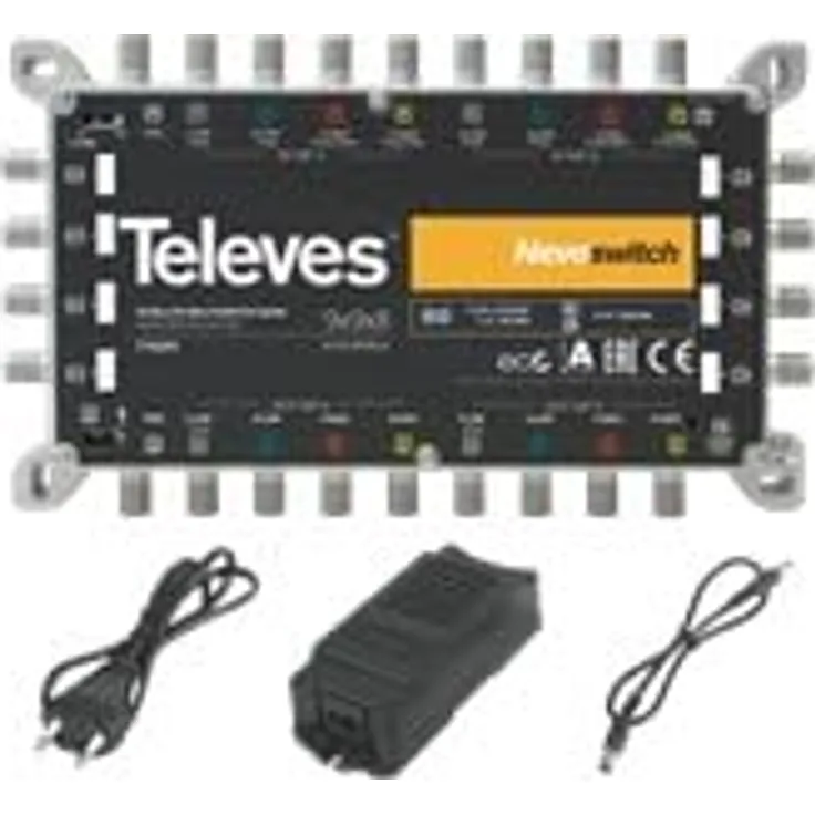 Televes MS 98NCQ Umschaltmatrix 9 Eingänge 8 Ausgänge Guss