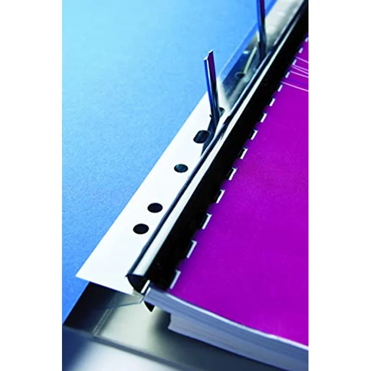 Fellowes Abheftstreifen zur Verwendung mit Plastikbinderücken A4 (21 Ringe, Stanzteilung 14,28mm), 100 Stück, transparent – Bild 2