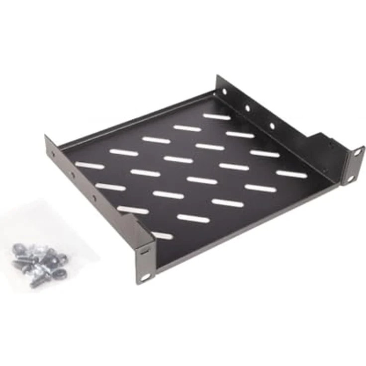 Equip Rack Shelf 200 mm, 1U, Schwarz, Server-Zubehör – Bild 2