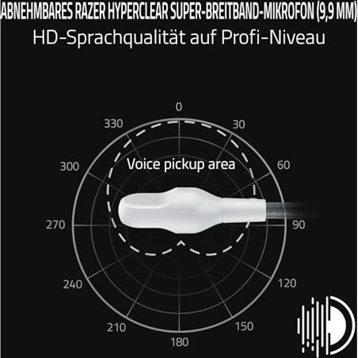 Razer BlackShark V3, kabelloses E-Sport-Headset mit Triforce 50mm Treibern, abnehmbarem Breitband-Mikrofon, THX Spatial Audio, Wireless 2,4GHz & Bluetooth, FPS-Profil, PC/Mac | Weiß – Bild 5