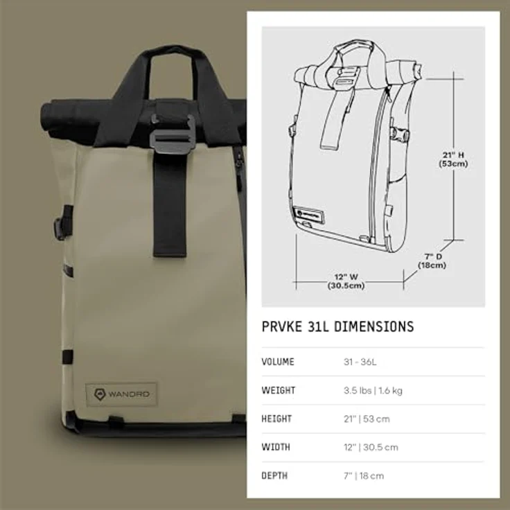 Wandrd THE PRVKE 21 Liter Tan, Fotorucksack mit Kamerafach, Version 3 – Bild 8