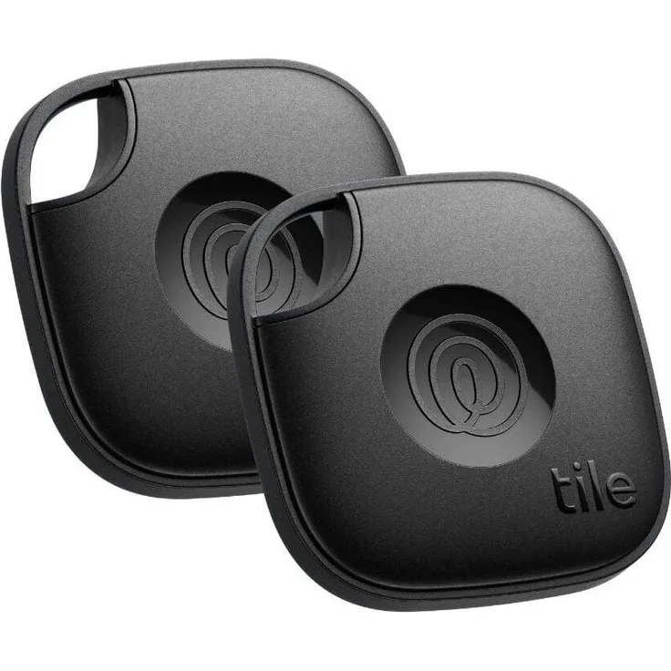 Tile Mate 2024, Bluetooth-Tracker mit SOS-Button und Diebstahlschutzmodus, Schwarz