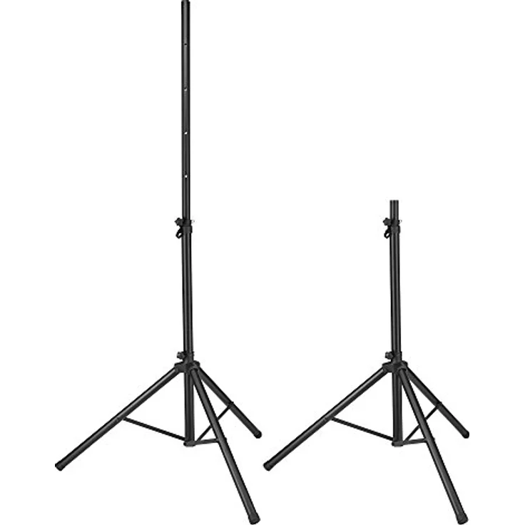 Pronomic 2x SPS-1S Boxenstativ aus Stahl - Extra breite Dreibein-Konstruktion - Höhe 120-193 cm - Schwarz - Inkl. Tasche – Bild 4