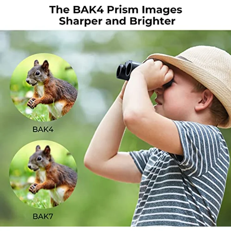 K&F Concept 8x21 Kompaktes Ferngläser für Kinder und Erwachsene, mit BAK4 Prisma, FMC Objektiv, IP65 Wasserdicht & Nackenriemen - Weitwinkel, BAK4 Prisma, FMC Beschichtung – Bild 3