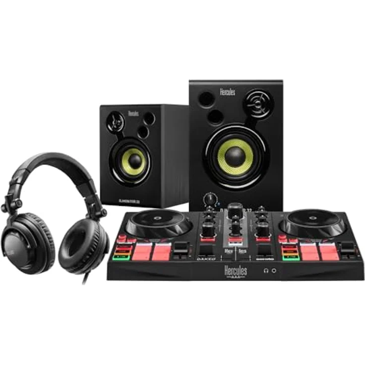 HERCULES DJ Controller Learning Kit MK2, All-in-One-Kit mit DJControl Inpulse 200 MK2, DJMonitor 32 und HDP DJ45, inkl. Serato DJ Lite und DJUCED – Bild 6