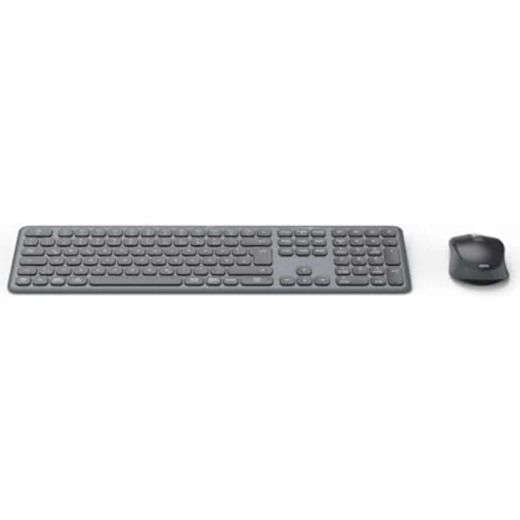 Hama Tastatur-Maus-Set kabellos WKM-550 (Multi-Device 2,4GHz + 2X Bluetooth, 10 m Reichweite, deutsches QWERTZ-Layout, leise, batteriebetrieben) schwarz – Bild 1