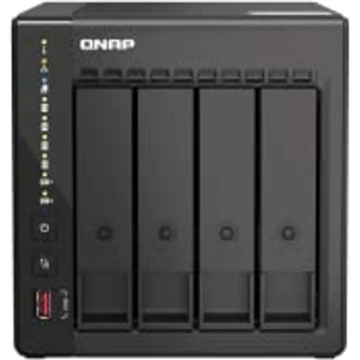 QNAP TS-453E, NAS-Server mit 8 GB RAM, Duale 2,5-GbE-Ports und Dual HDMI-Ausgang, erweiterbar – Bild 2