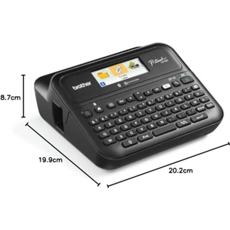 Brother PT-D610BT, Etikettendrucker mit Bluetooth 5.0, hochauflösendem Druck und automatischem Schneidegerät, Schwarz – Bild 6