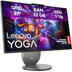 Lenovo Yoga All-In-One AI PC, 27" QHD Touch-Display, Intel Core Ultra 9 285H, 32GB RAM, 1TB SSD, Intel Arc Grafik, Grau, inkl. Wireless Maus-Tastatur, Augenschutz, 2 Jahre Premium Care