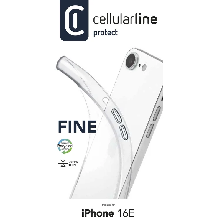 Cellular Line Fine Cover für Apple iPhone SE (2025), Transparent, 15,5 cm (6.1") Handytasche