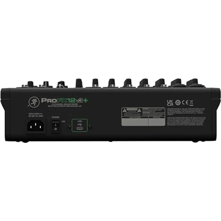 Mackie ProFX12v3+ 12-Kanal Analogmischpult mit verbesserten Effekten, USB-Aufnahmemodi und Bluetooth, Schwarz – Bild 5