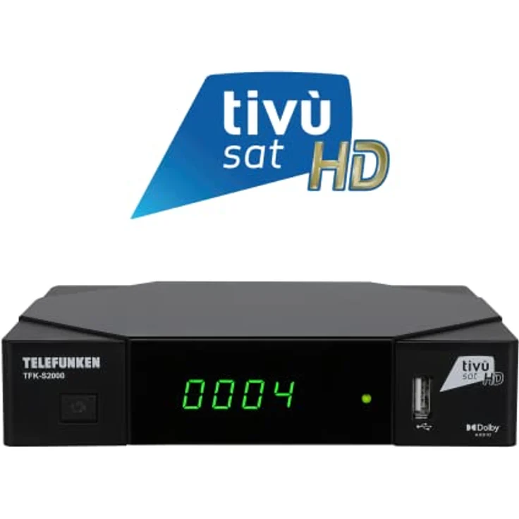 Telefunken TKF-S2000 Full HD DVB-S2 Sat Receiver mit aktiver Tivusat HD Karte – Bild 2