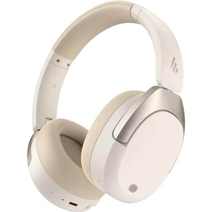 Edifier W830NB, Wireless Over Ear Kopfhörer mit -45dB ANC, 94Std. Akku, LDAC Hi-Res Sound, Spatial Audio, Bluetooth V5.4 - Elfenbein – Bild 1