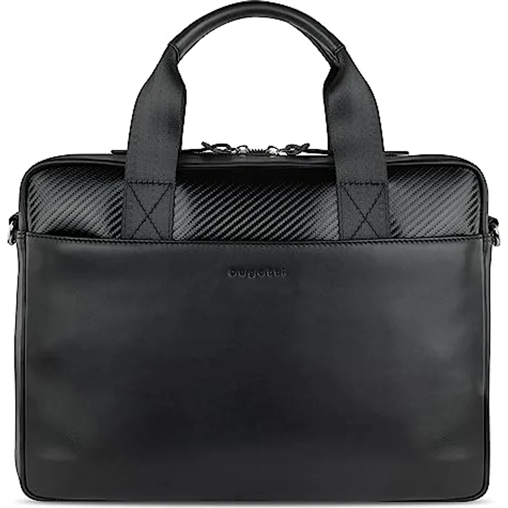 Bugatti Aktentasche COMET BAGS (15"), Notebooktasche, Schwarz, aus 100 % Rindleder, mit gepolstertem Notebookfach - Preisvergleich – Bild 1