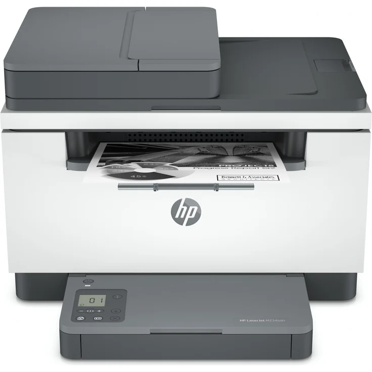 HP LaserJet M234sdn Multifunktionsdrucker, s/w, Laser, bis zu 30 Seiten/Min. (Kopieren), bis zu 29 Seiten/Min. (Drucken), 150 Blatt, Light Basalt – Bild 1