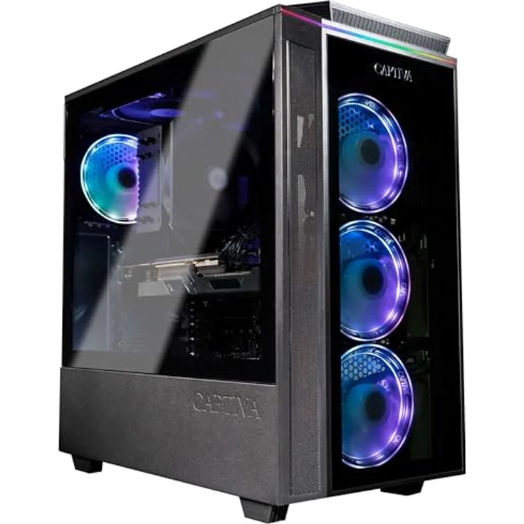 Captiva Advanced Gaming R90-862, Desktop-PC mit AMD Ryzen 7 9700X, 32GB DDR5 RAM, NVIDIA GeForce RTX 5060 Ti 16GB, 1TB SSD, Windows 11 Home, RGB-Beleuchtung – Bild 1