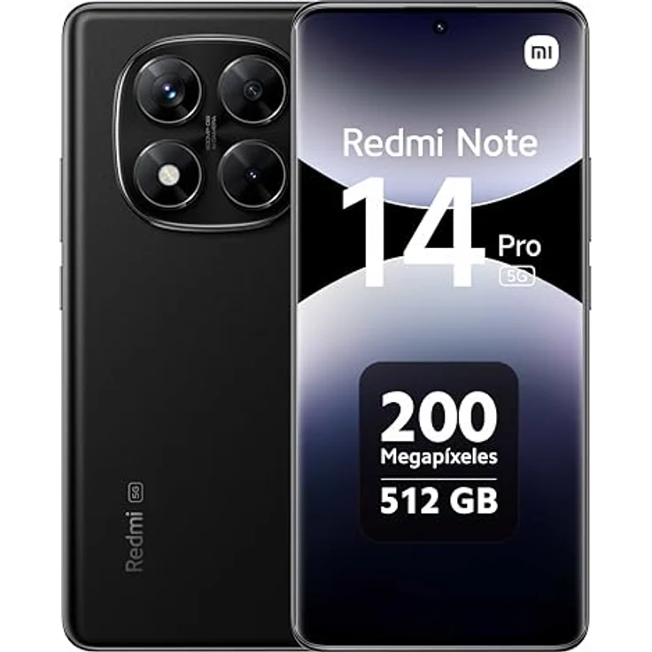 Xiaomi Redmi Note 14 Pro 5G 512GB, Midnight Black, 200 MP Hauptkamera – Bild 1