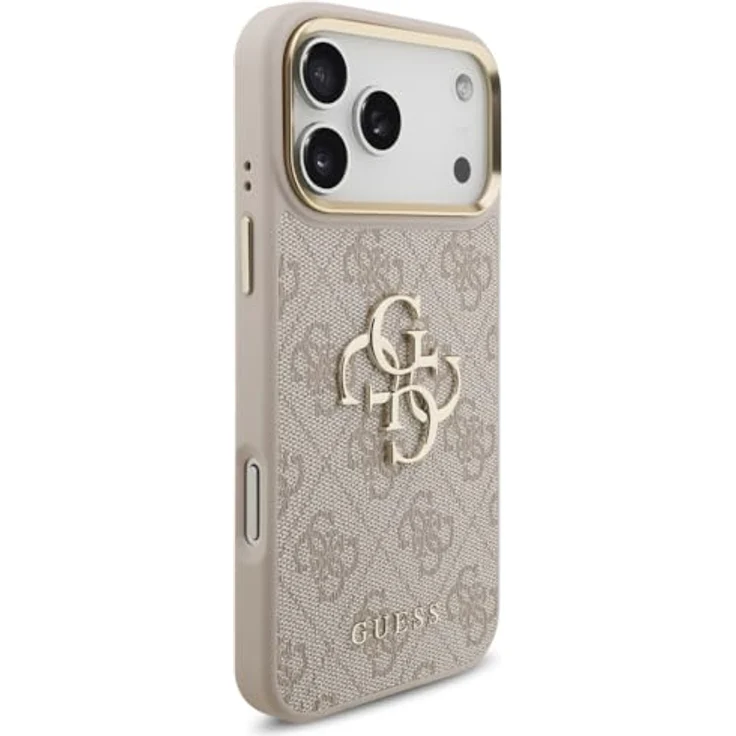 CG MOBILE Guess 4G Classic Logo Hülle für iPhone 17 Pro Max, Kunstleder/TPU/PC, pink, mit großem Riemen und Metallknöpfen – Bild 4