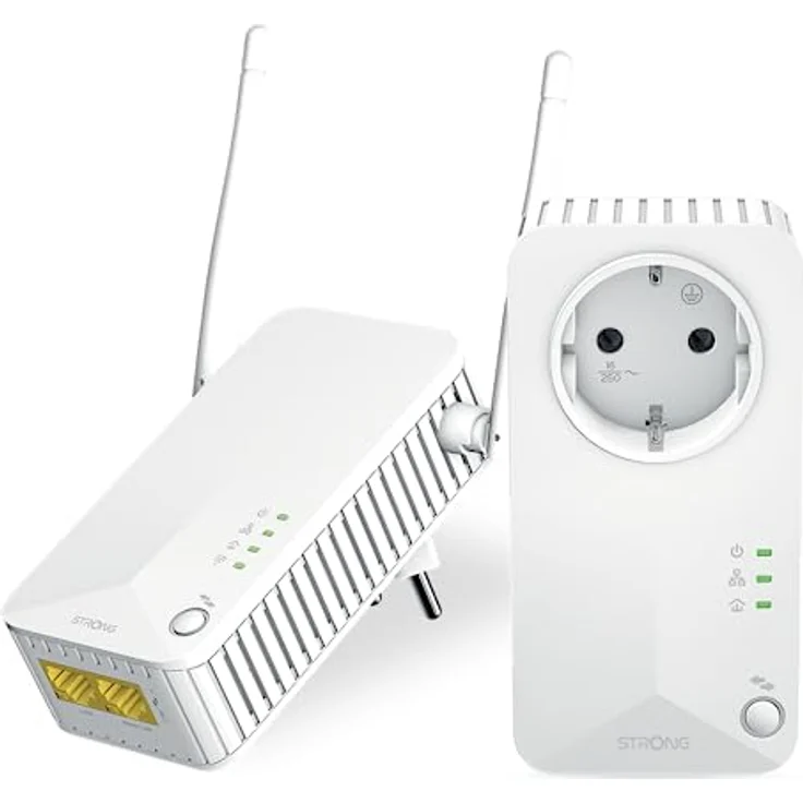 STRONG Powerline WI-FI 600 KIT | Powerline Adapter + Powerlan WLAN Adapter | WLAN Hotspot | bis zu 600 Mbit/s | Reichweite über 300 m – Bild 1