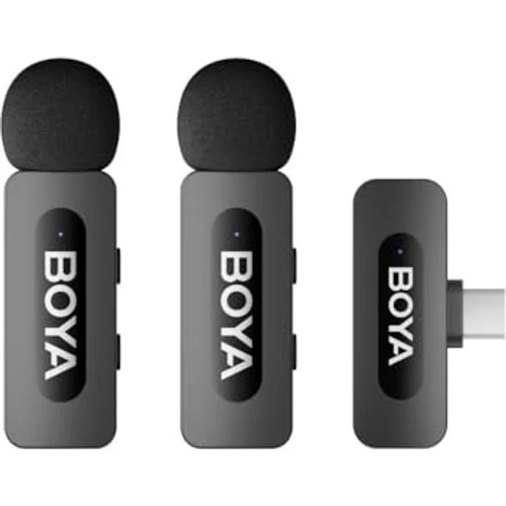 Boya BY-V20, Dual-Channel-Drahtlosmikrofon mit intelligenter Geräuschunterdrückung, tragbar und plug-and-play – Bild 1
