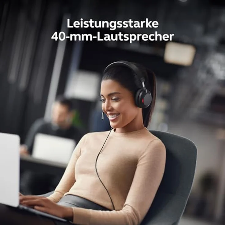 Jabra Evolve2 40 SE, schnurgebundenes Mono Headset mit USB-C/A, zertifiziert für UC-Plattformen, hohe Geräuschunterdrückung und komfortable Passform – Bild 5