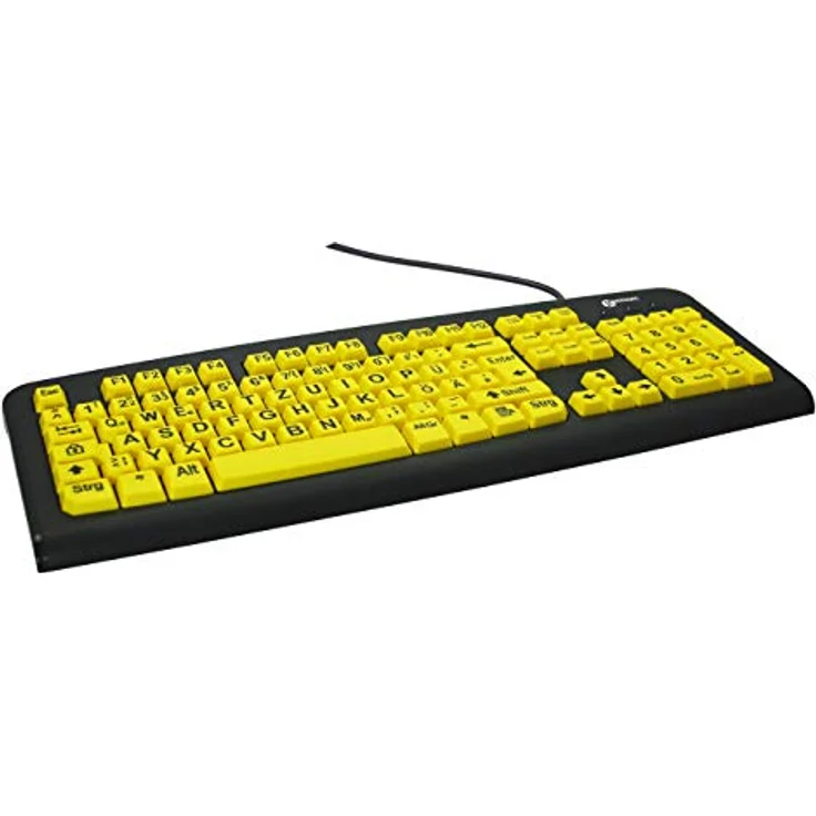 Geemarc KBSV3_YEL_GE - Tastatur - USB - QWERTZ - Deutsch - Schwarz, Gelb (1594435) – Bild 5