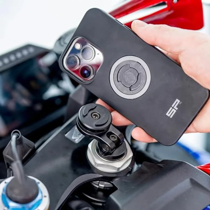 Sp Connect Stem Mount, Smartphone Halterung, Aluminium, schwarz, für Stummellenker von Supersport Motorrädern – Bild 4