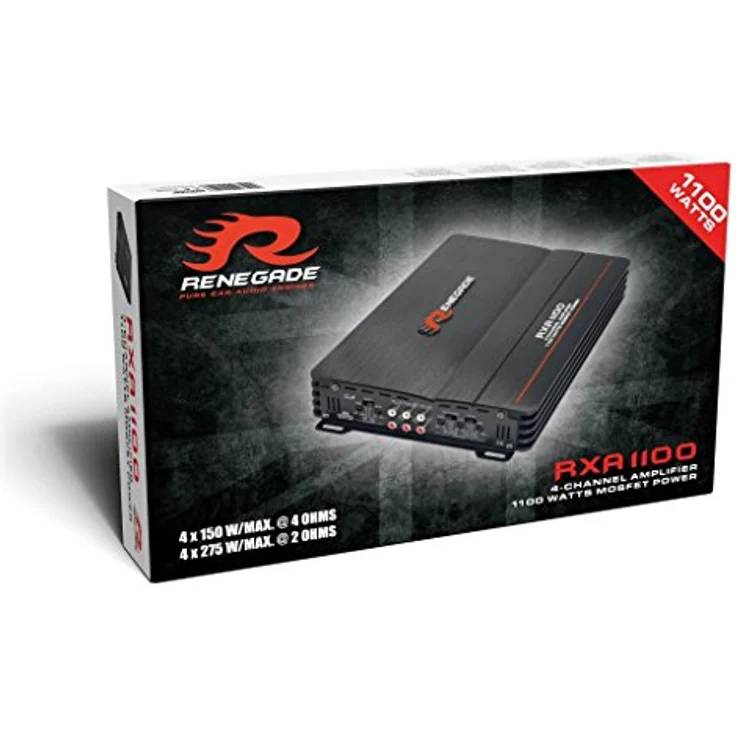 RXA1100 4-Kanal Analog Endstufe 4x75-150W 4x135-275W (Schwarz) () – Bild 2