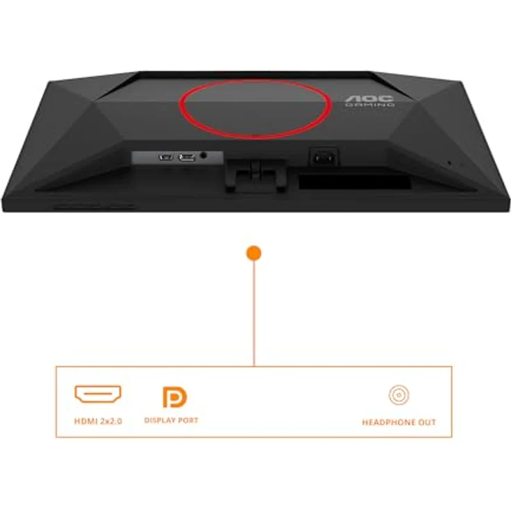 AOC Gaming 24G4HRE, 24 Zoll Full HD Monitor mit 200 Hz, 1 ms Reaktionszeit, S-sync kompatibel, HDR10, schwarz-rot – Bild 4