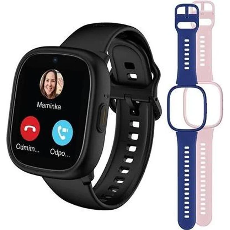 Lamax WatchY4 Plus, Kinder-Smartwatch mit SET aus verschiedenen Uhrenarmbändern, farblich variabel