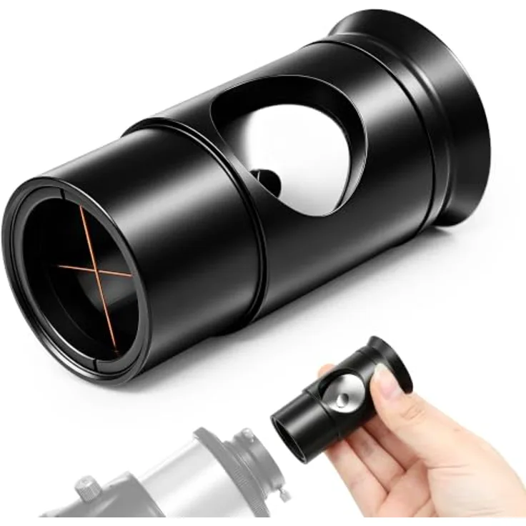 astromania 3,2 cm Metall Kollimation Cheshire Okular ohne Laser für Newton Reflektor Teleskop – Kurze Version