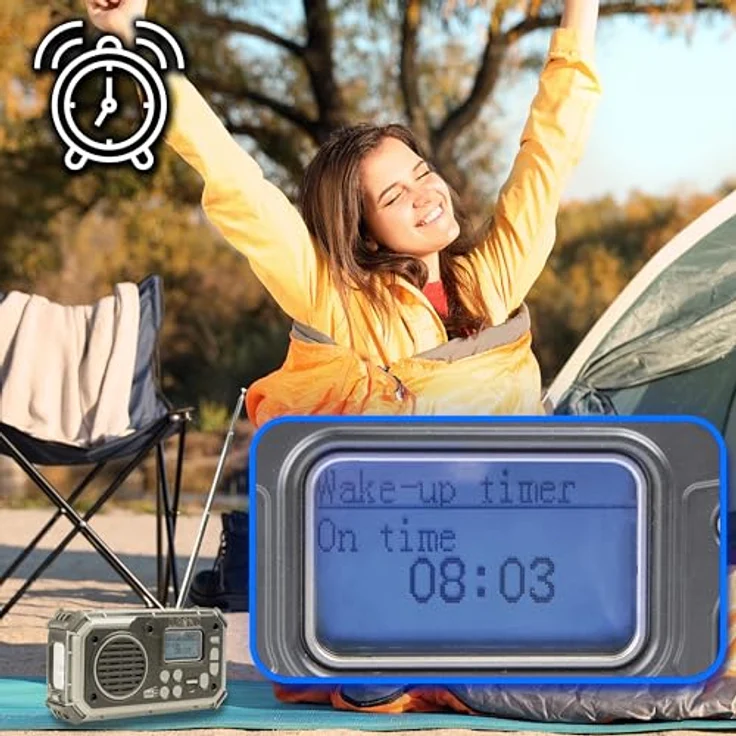 Duronic SDAB1 Kurbelradio, Tragbares Solar DAB FM Radio mit LED Licht, 2000mAh Powerbank und Bluetooth Lautsprecher – Bild 9