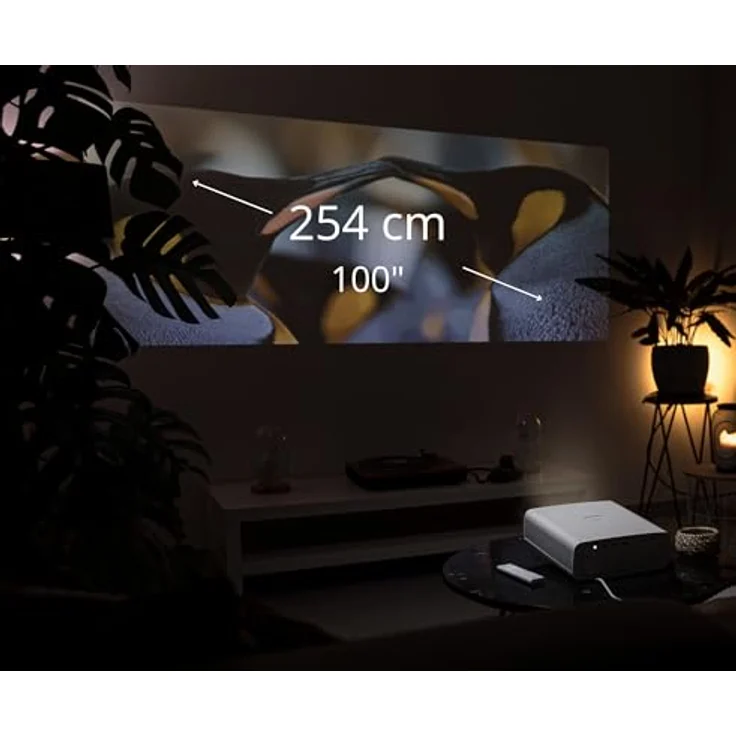 Philips Neopix 550 Heimkino-Beamer, Full HD 1080p, LED-Lichtquelle, WLAN-Spiegelmodus, Stereo-Sound, Weiß – Bild 3