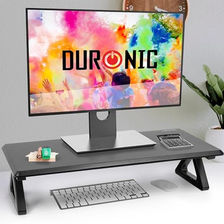 Duronic DM06-1 BK, Ergonomischer Monitorständer für Schreibtisch, max. 10 kg, 62 x 30 cm, stabil und modern – Bild 5
