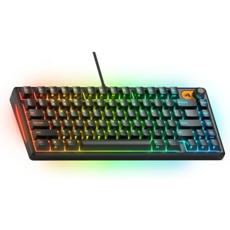 Glorious PC Gaming Race GMBK 75% RGB-Gaming-Tastatur, Kabelgebunden, Schwarz, IP57 wasserdicht, austauschbare Tastenkappen – Bild 1
