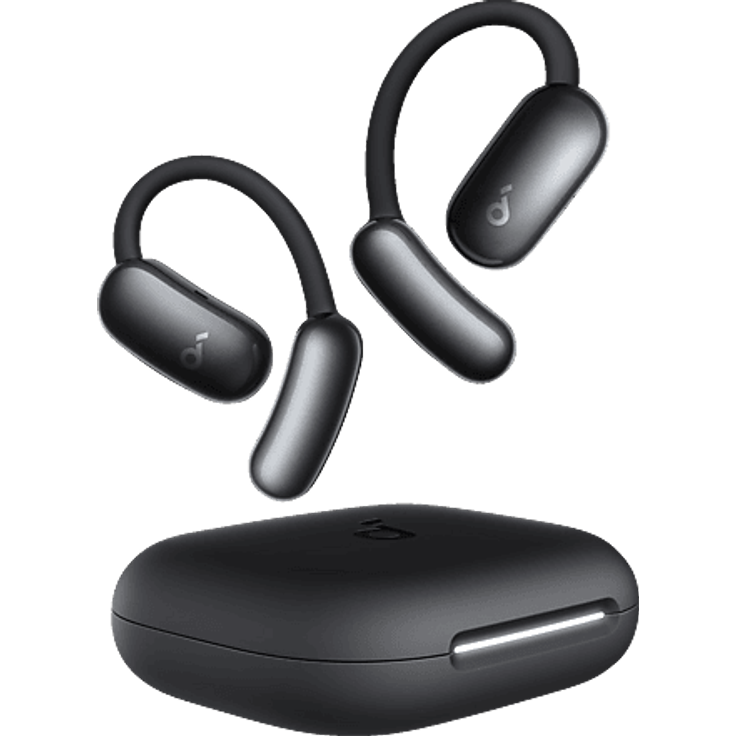 SOUNDCORE BY ANKER AeroFit 2 AI, On-ear Kopfhörer mit KI-Geräuschunterdrückung und 42 Stunden Akkulaufzeit, Bluetooth Schwarz