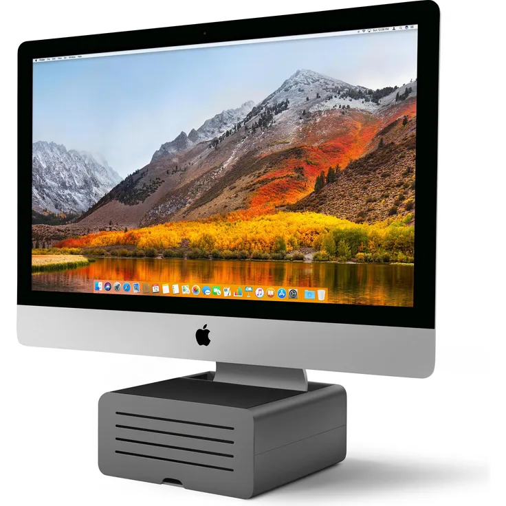 TwelveSouth HiRise Pro, höhenverstellbare Monitor Halterung mit verstecktem Stauraum, grau