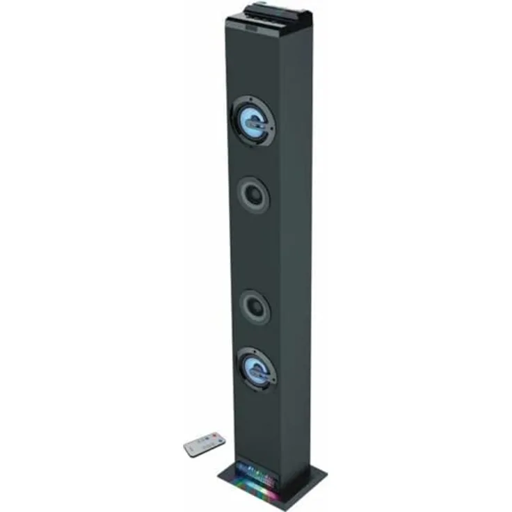 INOVALLEY HP58BTH, Bluetooth-Soundturm mit 60 W, Bluetooth V4.1, Beleuchtung, FM, AUX-IN, abnehmbarer Ständer