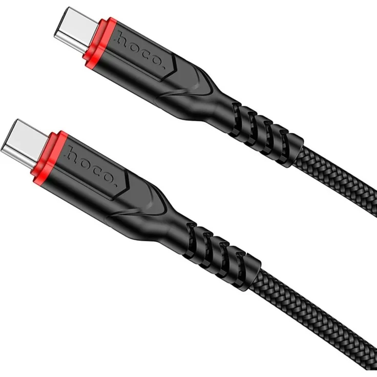 HOCO VICTORY X59 Ladekabel / Datenkabel Typ C zu Typ C, PD 60W, 2m, schwarz, Nylongeflecht, Quick Charge, Fast Charge