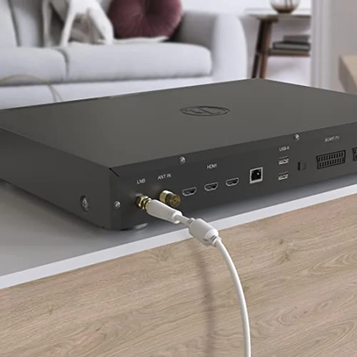 Hama Antennenkabel 1,5 m, F-Stecker auf F-Stecker, Weiß – Bild 6