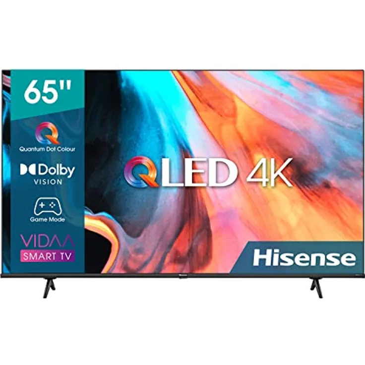 Hisense 65E7HQ Hisense QLED Smart-TV 164cm (65 Zoll) Fernseher (4K, HDR10, HDR10+ decoding, HLG, Dolby Vision, DTS Virtual, 60Hz Panel, Bluetooth, Alexa Built-in, VIDAA Voice)