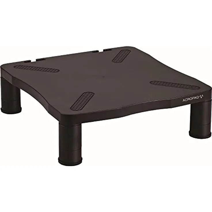 ACROPAQ Monitorständer - Bildschirmerhöhung, Für Laptop und Bildschirme, Höhenverstellbar (3 Höhen) - Schwarz