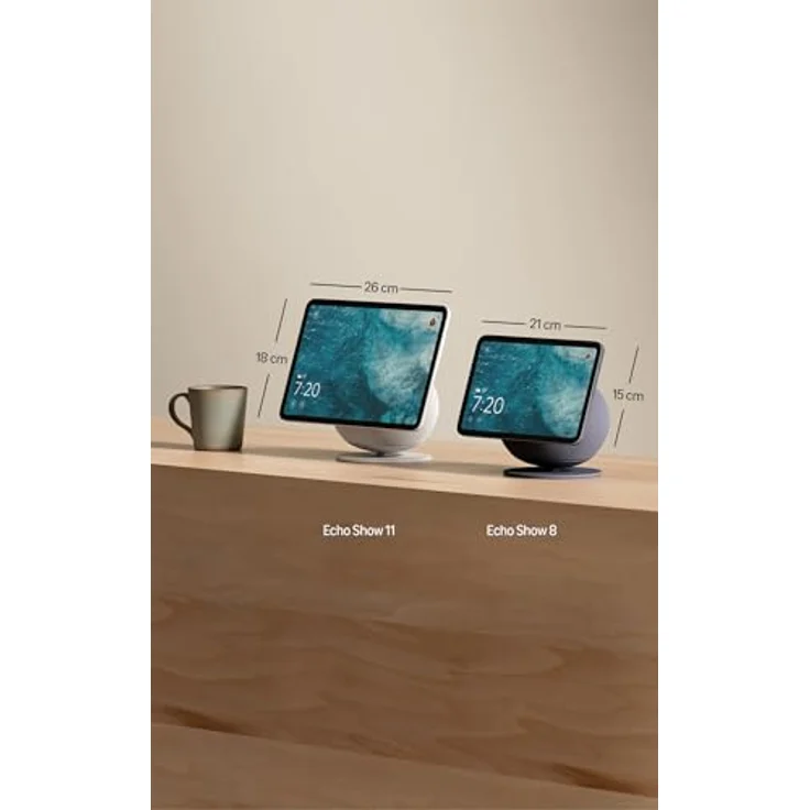 AMAZON Echo Show 8 (2025 Release), Smart Speaker mit 8,7-Zoll HD, 3D-Audio und Kamera mit 3,3x-Zoom, Glacier White – Bild 5