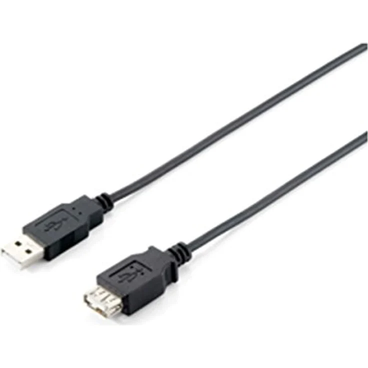 Equip - USB-Verlängerungskabel - USB Typ A, 4-polig (M) - USB Typ A, 4-polig (W) - 1,8m (USB / USB2.0) - Schwarz (128850) – Bild 2