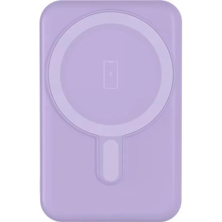 BigBen Connected, Powerbank USB A / USB-C 10W 5000mAh Induktion MagSafe kompatibel, Violett