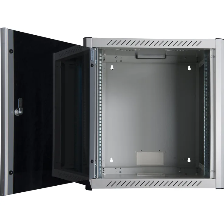 Logon RWM12U56WH Wandrek 12U, 19 Zoll Serverschrank mit gehärteter Glastür und Belüftungsmodul, Weiss